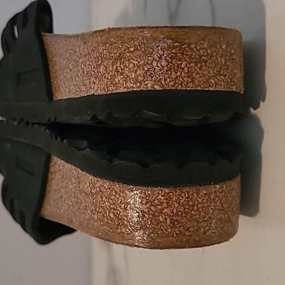 Birkenstock Granada Black Leather Strappy Buckle Soft Bed Sandals W7 Boho Comfy - Picture 10 of 12